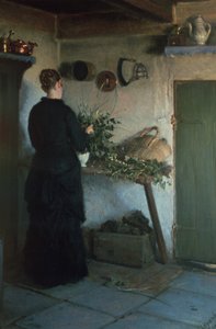 Lady keittiössä